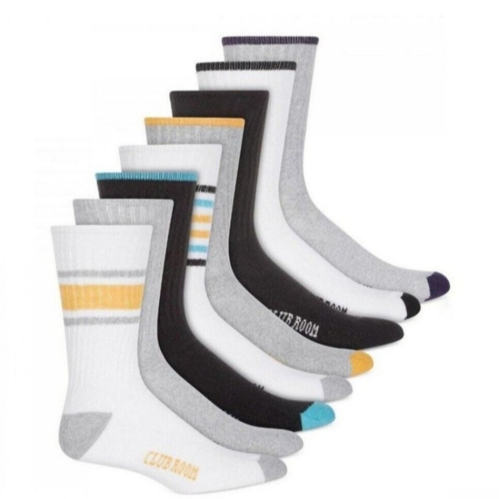 Clubroom 8-Pack Socks. Size 9-13. New With Tags $40.